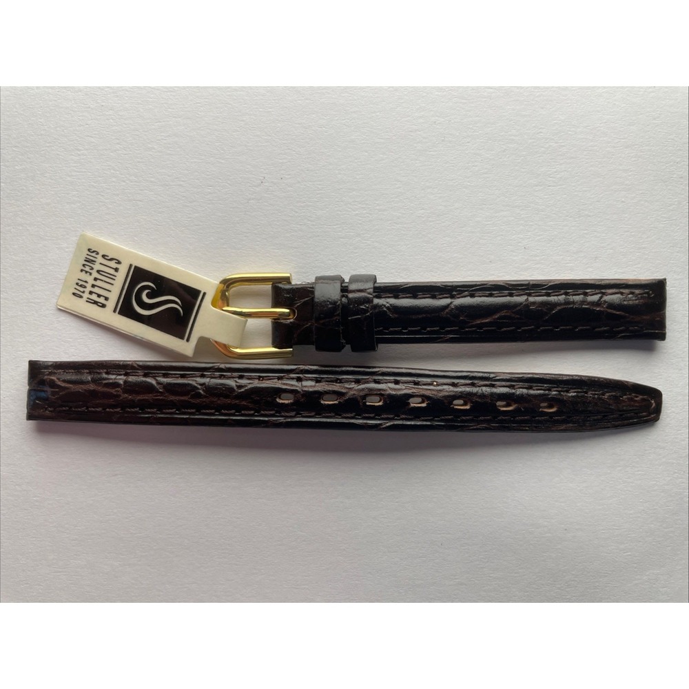 Stuller 10mm‎ Brown Crocodile Grain Watch Band